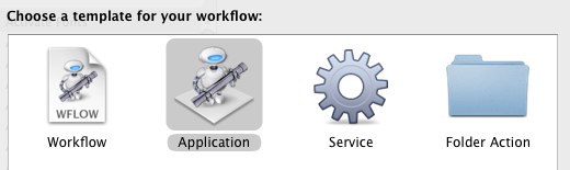 Automator Application Workflow