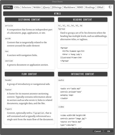 Cheat Sheets wide