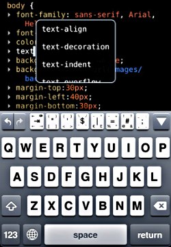 Textastic for iPhone screenshot