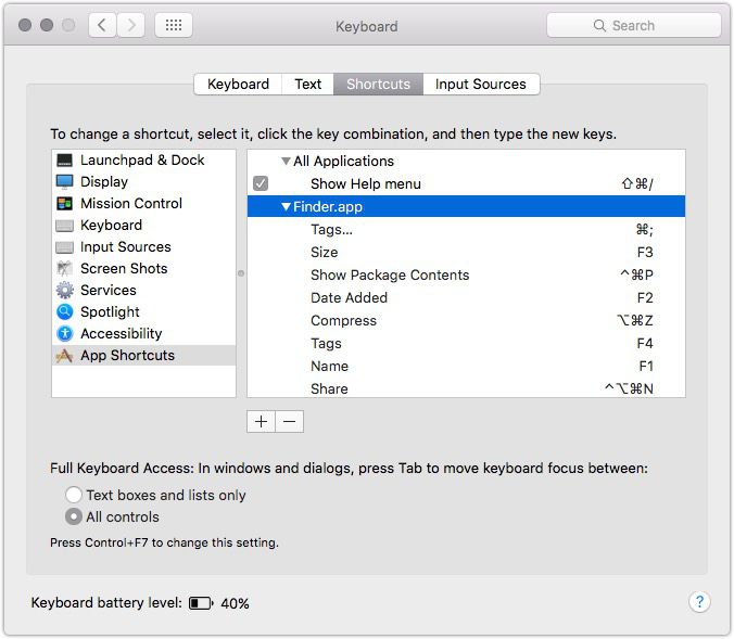 Smarter keyboard shortcuts for Finder