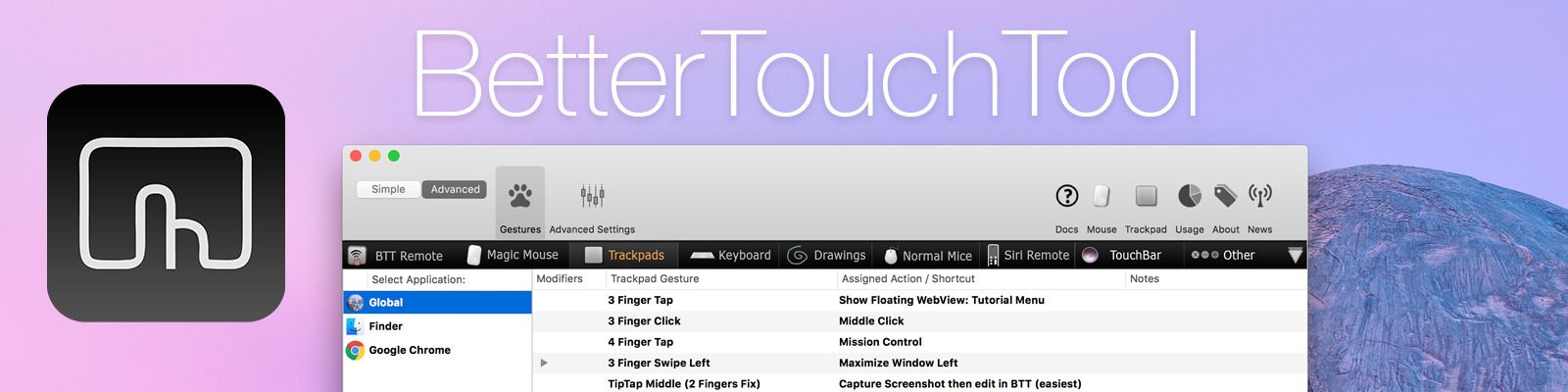 BetterTouchTool instal the new version for windows