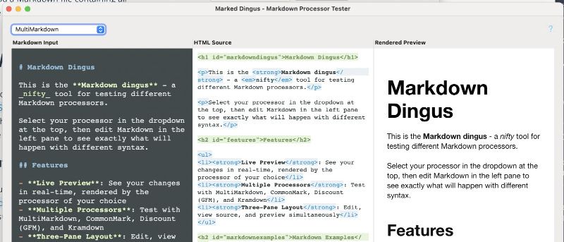 Markdown Dingus